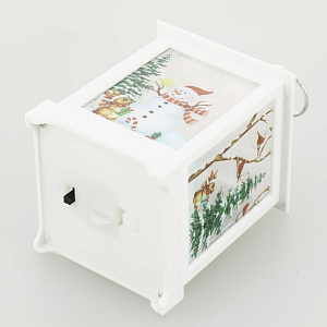 Фигура светодиодная 13х6х6см Фонарь Снеговик НГ от батарейки 3хLR44 теплый белый 000000000001208795