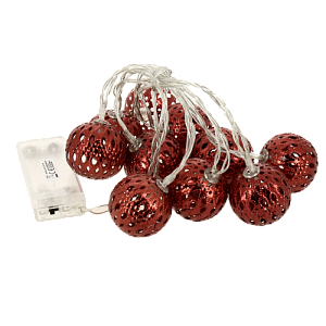 Электрогирлянда КУПМАН 10 LED лампочек красный пластик 000000000001182090