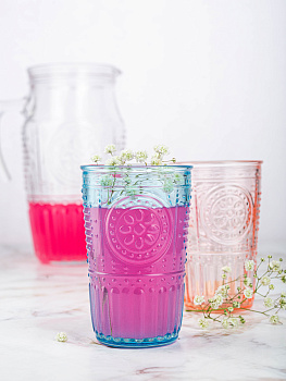 ROMANTIC Набор стаканов 4шт 340мл голубой BORMIOLI ROCCO стекло 000000000001206448