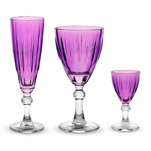 Фужер для шампанского 300мл фиолетовый стекло 000000000001218728