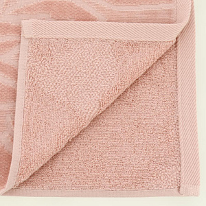 Полотенце 50х90см CLEANELLY Флора махровое с эффектом велюра Плотность 460гр розовое пестроткань 100% хлопок 000000000001206900