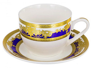 Набор кофейный фарфор 12 шт 6чашек120мл/6блюдец подарочная упаковка Эстелла 123-16030 000000000001197884