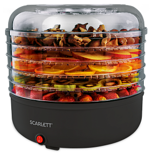 Сушилка для овощей и фруктов 5 чаш D33см 125Вт максимальная t60С конвекция черный SC-FD421010 000000000001177685