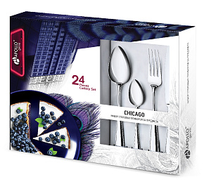 Набор столовых приборов APOLLO genio  Chicago  24 пр.CHI-24CHI-24 000000000001180830