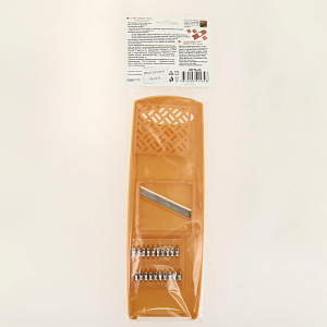 Терка 3насадки МУЛЬТИДОМ МИНИ ТРИО.Насадка для нарезки тонких ломтиков/шинковки капусты,овощных смесей, корейской моркови.Нержавеющая сталь пластмасса 000000000001190234