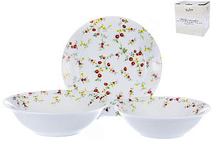 Набор столовой посуды 13 предметов Ситец (десертная 20см-6шт/салатник 750мл-6шт/салатник 1,1л-1шт) фарфор 000000000001177830