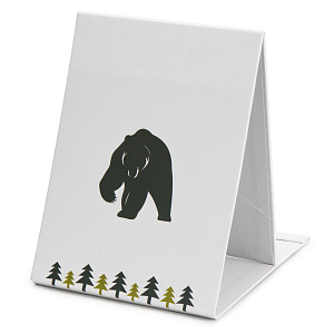 Зеркало косметическое 9,5х15см стекло/картон 000000000001209154