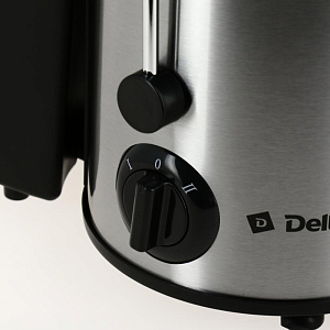 Соковыжималка электрическая DELTA 600Вт. Объем контейнера для мякоти 1200мл. Черный с серебристым. Фильтр и ножи из нержавеющей стали. 0R-00004839 000000000001205345