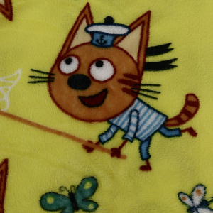 Плед 100*150 Павлинка Аэро Софт Три Кота игра желтый 100%полиэстер,плотность190г 000000000001198004