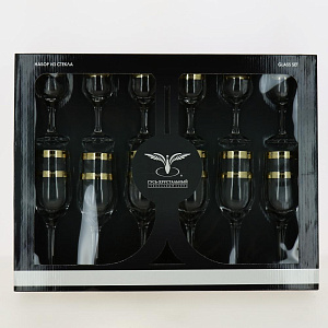 Набор 12 предметов ПРОМСИЗ Лоза (шампанское + водка) стекло 000000000001190643