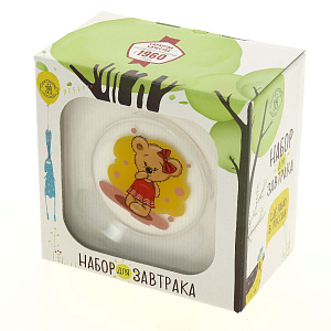 МИШКИ Набор для завтрака 3 предмета ОСЗ стекло 000000000001187842