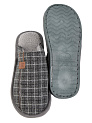 Тапочки домашние 44 мужские клетка серый полиэстер/ПВХ 000000000001228804