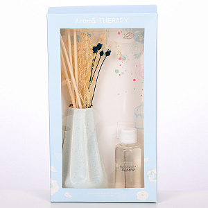 Диффузор для ароматизации помещений в керамической вазе с палочками 30мл Цветы 000000000001210781