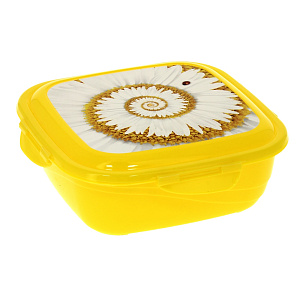 Контейнер для СВЧ и холодильника с декором 1,5л C&Lock квардратный  4311942 000000000001109625