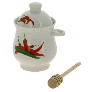 Баночка для меда с ложкой фарфор подарочная упаковка  ЧИЛИ GUTERWAHL 102-05075 000000000001193901