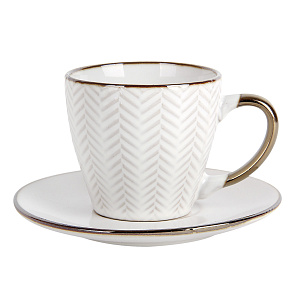 Набор чайный 12 предметов (чашка 220мл-6шт/блюдце-6шт) Bianco подарочная упаковка керамика 000000000001218525