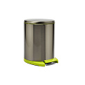 Урна для мусора 6л матовый хром корпус салатовая система SOFT CLOSE плавное опускание крышки PRIMANOVA M-E41-30-05 000000000001201712