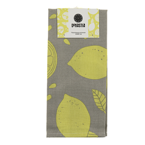 Полотенце кухонное DeNASTIA  Коллекция "Лимоны" 40x60см Хлопок70%/ПЭ30%жёлтый/серыйD000204 000000000001202900