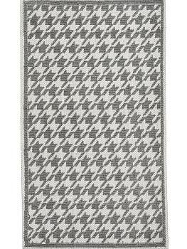 Коврик универсальный 60x100см DE'NASTIA гусиная лапка серый хлопок 100% 000000000001219476