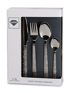 Набор столовых приборов 16шт LUCKY Берест нержавеющая сталь 000000000001228181