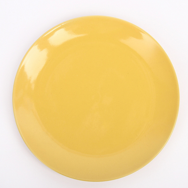 Тарелка десертная 18см желтый глазурованная керамика 000000000001213879