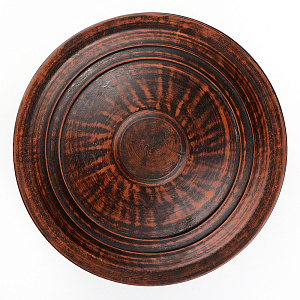 Жаровня 1,4л с крышкой дымленая керамика 000000000001211405