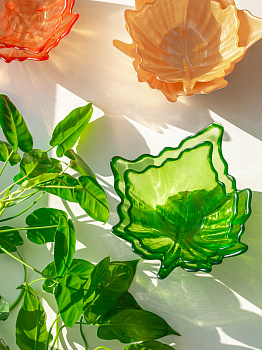 Ваза-конфетница 17см EFE GLASS Цветок прозрачный зеленый стекло 000000000001213531