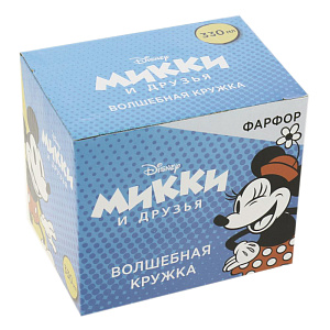 Термокружка 330мл DISNEY Минни Единорог подарочная упаковка фарфор 000000000001207132