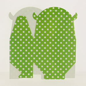 Коробка большая 20х25см 6шт зеленый горошек R010051 000000000001174071