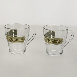 Набор чайных кружек 2шт 250мл ПРОМСИЗ Барокко стекло 000000000001200655