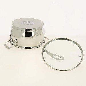 Кастрюля 4,2л SWEET HOME Дискавери стеклянная крышка ручки из нержавеющей стали нержавеющая сталь 000000000001189604