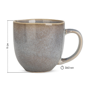 Кружка 360мл GRADIENT в ассортименте керамика 000000000001220227