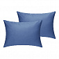 Наволочки 2шт 50x70см DE'NASTIA NEW сатин синий хлопок