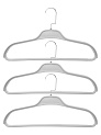 Набор вешалок 3шт41смFORAширокое плечо хромированный крючок пастель полипропилен 000000000001228695