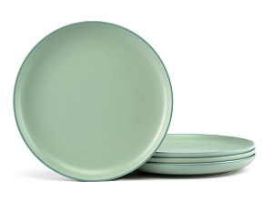 Набор столовой посуды 16 предметов Lactic (обеденная 26,5см-4шт/десертная 20см-4шт/салатник 15см-4шт/кружка 470мл-4шт) керамика 000000000001217932