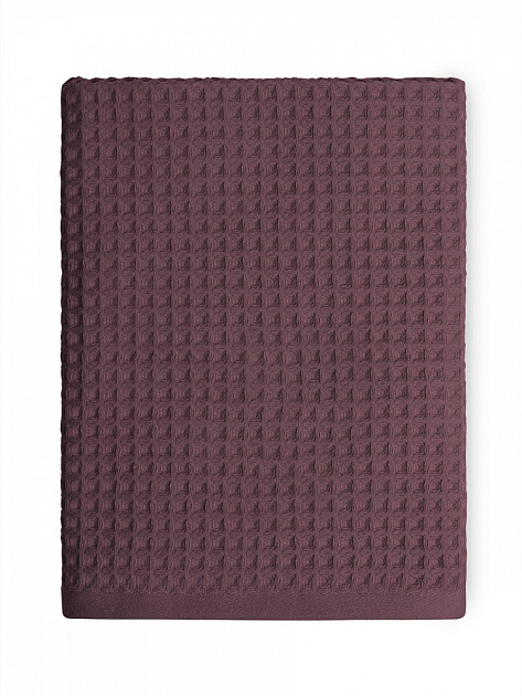 Полотенце вафельное 70x140см DE'NASTIA для бани/сауны 300гр марсала хлопок 000000000001228556