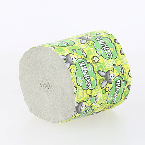 Бумага туалетная НОВАЯ ЛИНИЯ Зайчик без втулки вторичное сырье 000000000001214926