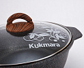 Кастрюля-жаровня 4л KUKMARA Granit Ultra Original стеклянная крышка антипригарное покрытие литой алюминий 000000000001204823