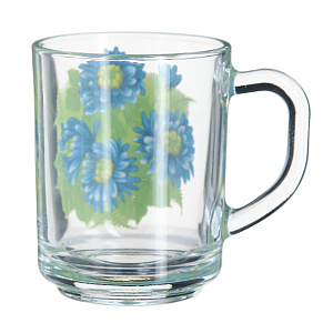 Кружка Хризантема Pub Синяя Pasabahce, 250мл 000000000001097968