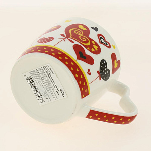 Кружка 300мл КОРАЛЛ Валентинка бочка низкая в ассортименте 000000000001195398