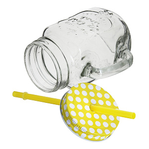 Кружка-банка с соломкой Koopman, 400мл 000000000001153007