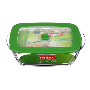 Форма для приготовления 1,1л 23х15х6,5см PYREX 4в1 круглая с крышкой стекло 000000000001088915