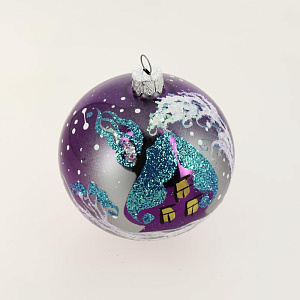 Шар 4,5 Домик стекло 9см NP-1999 000000000001150610
