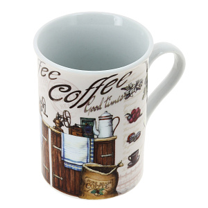 Чайный набор 4 пр:кружка 300 мл.,подставка д/чайн.пакетиков,поднос,ситечко д/чая 000000000001151997