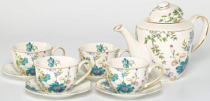 Сервиз чайный 9 предметов (чашка 250мл-4шт/блюдце-4шт/чайник 1,25л) BALSFORD Арма подарочная упаковка фарфор 000000000001205655