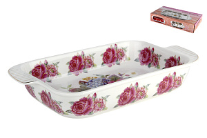 Блюдо-шубница 900мл 28,5х15,5х5,5см Пионы подарочная упаковка фарфор Y-11JP-JF4818 000000000001196852