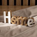 Декоративная фигурка 8x20x2,5см DE'NASTIA Home коричнево-белый дерево манго 000000000001225948