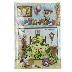 Комплект постельного белья Кошки-Мышки, 1.5 спальный 000000000001107124