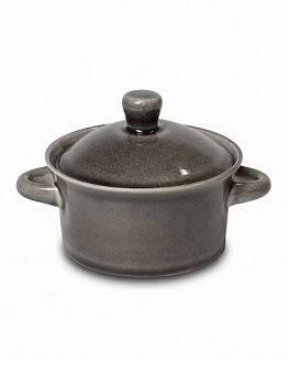 Бульонница с крышкой 290мл DE'NASTIA керамика серый керамика 000000000001231323