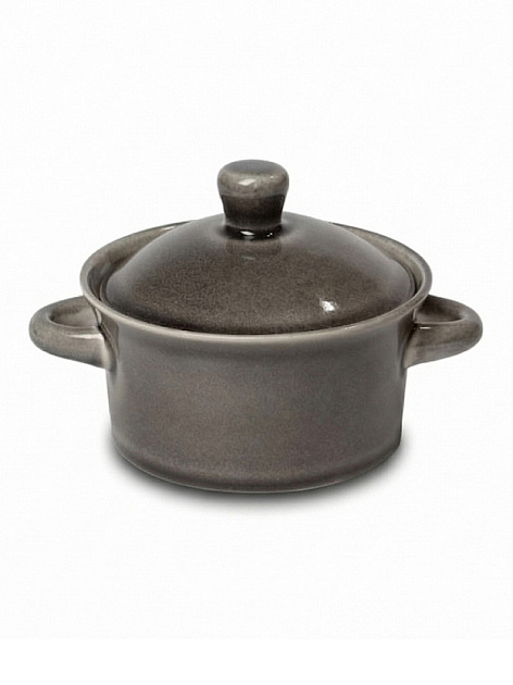 Бульонница с крышкой 290мл DE'NASTIA керамика серый керамика 000000000001231323